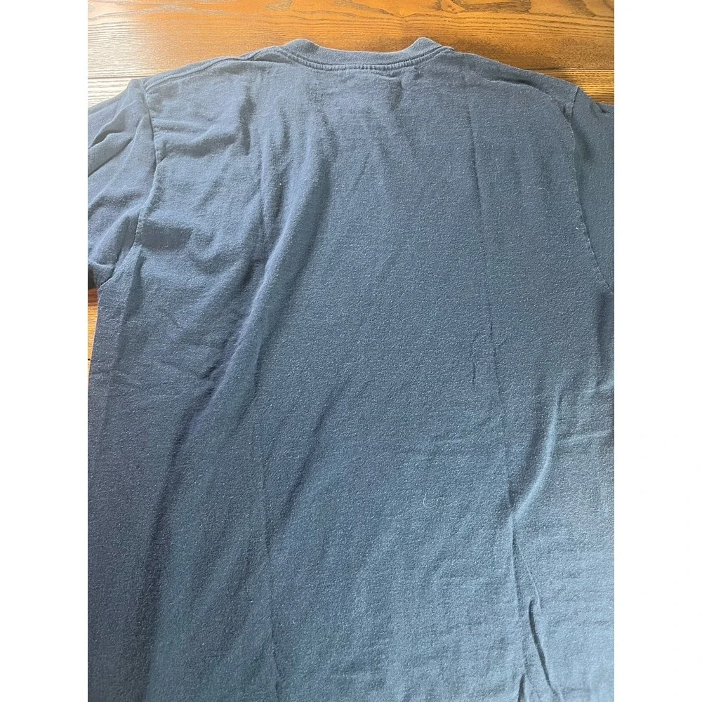 Vintage Nike Embroidered Swoosh T-Shirt Blue Made in USA Size Mediums